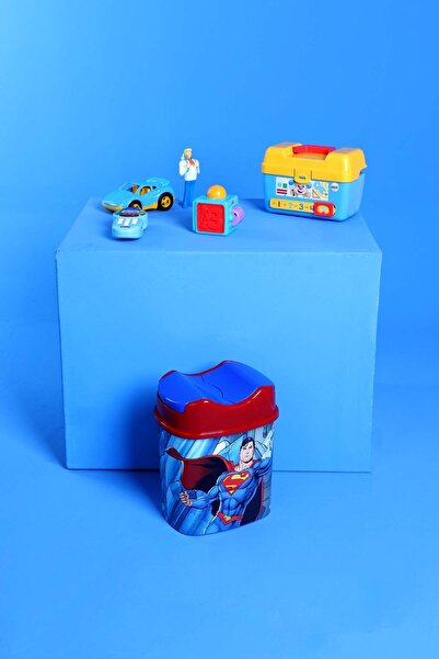Tuffex Superman Lisanslı Çöp Kovası - Plastik Çocuk Çöp Kovası