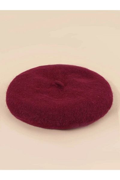 MinaCarin Child French Painter Felt Beret Claret Red