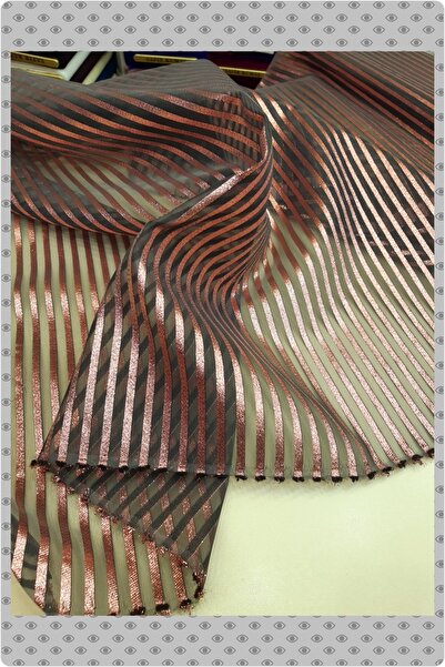 Safir Kumaş Çizgili Jakarlı Organze 1 Metre