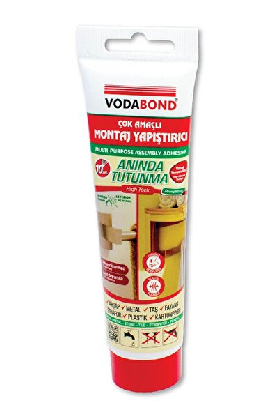 Vodabond Tüp Çok Amaçlı Montaj Yapıştırıcı - 200 Gr Renksiz