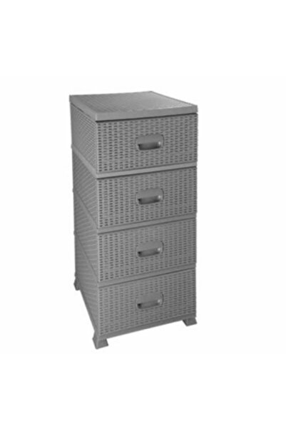 KASTAMONU PLASTİK Violet House 0357 Metalik Gri Komidin Sebzelik Şifonyer