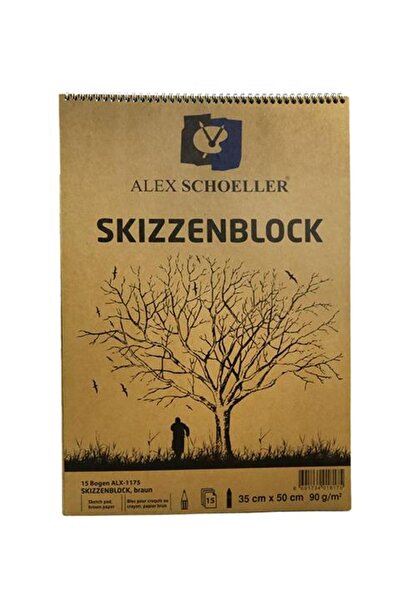 Alex Schoeller Kraft Spiral Sketch Block 90Gr 35X50 15 Sheets