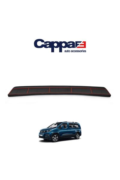 Cappafe Peugeot Rifter Arka Tampon Eşiği Koruma Mat Siyah (ABS) 2019 Ve Sonrası