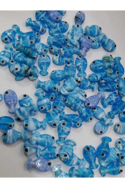 LİVZA BİJUTERİ Murano Cam Balık , Murano Cam ,takı Yapımı (2 Adet )