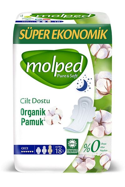 Molped Pure&Soft Super Economical 18 Pack Sanitary Pads Category