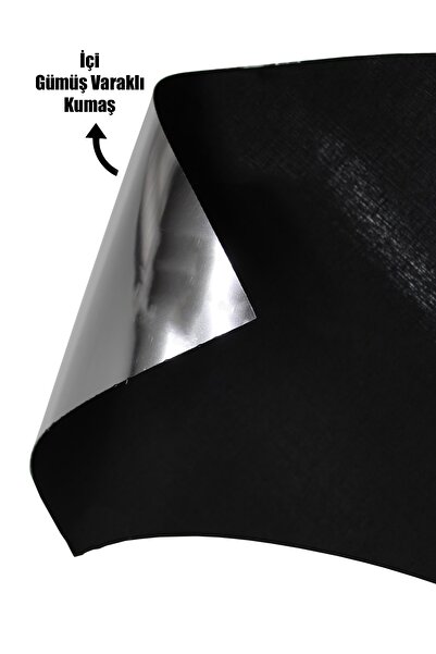 Vivido Abajur Siyah Gümüş Varaklı Deko Tekli Sarkıt Avize