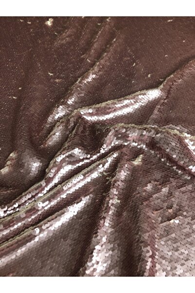 öztayteks Gülkurusu Ekru Renkli Çift Taraflı Payet Kumaş Payet01