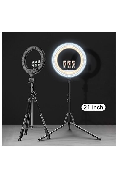 Yussraw 21 Inç 54cm Influencer Makyaj Kuaför Ring Light Kumandalı Çantalı Alü...
