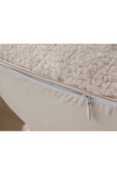 English Home Cozy Sherpa Pillow 50X70 cm Beige
