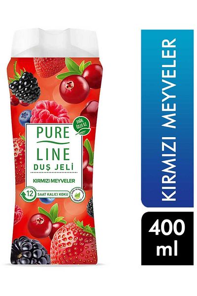 Pure Line جل استحمام بيور لاين بيورلاين 400 مل بالفواكه الحمراء8690637917998 الفئة: جل الاستحمام