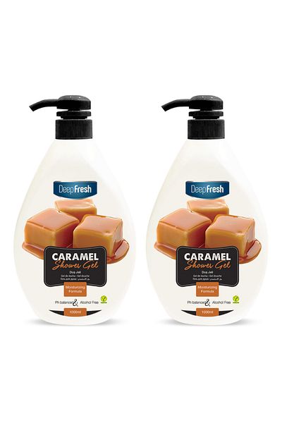 Deep Fresh Caramel Shower Gel 1 lt x 2 Pieces