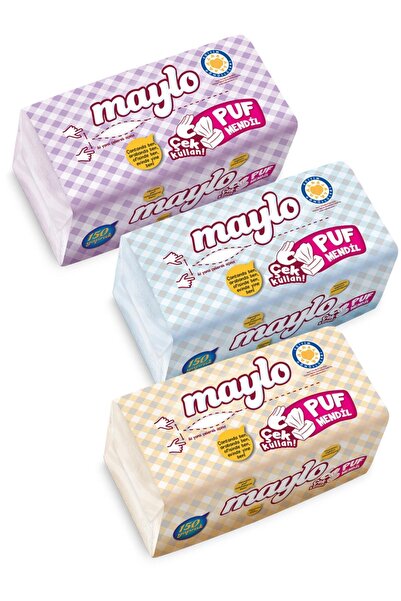 Maylo Czech Disposable Pouf Wipes 150 X 3 Pieces