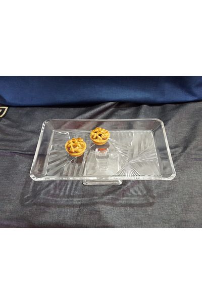 Paşabahçe Madlen Footed Rectangular Serving Plate
