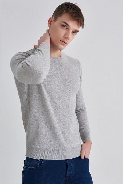 Manipur Men's Crew Neck Cashmere Sweater