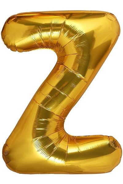 BeySüS Gold Letter Z 40 Inch Foil Balloon - Letter Design