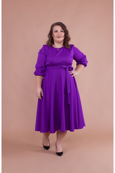 Bidoluelbise Women's Purple Midi Dress