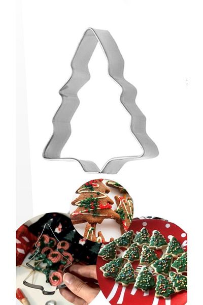 Bayev Metal Christmas Special 3 Piece Cookie Mold Pine Tree Star Heart Merry Christmas