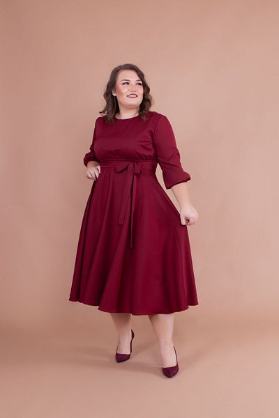 Bidoluelbise Rochie de damă bordeaux mărime midi lungime mare