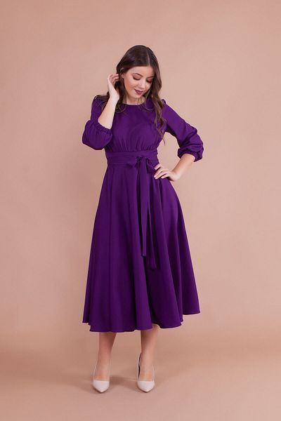 Bidoluelbise Rochie de damă Plum Plus Size Midi Lungime