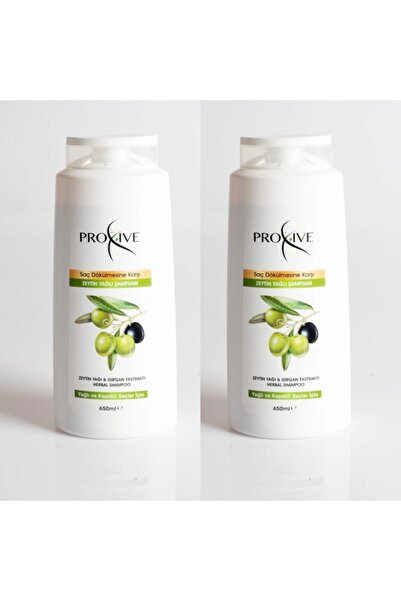 PROXİVE شامبو تساقط الشعر بزيت الزيتون الخالي من الملح - 650 مل، مجموعة من قط...