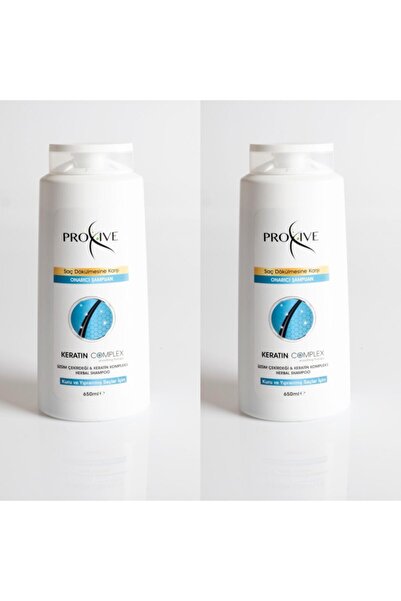 PROXİVE شامبو بروكسيف لإصلاح تساقط الشعر بالكيراتين - 650 مل - عبوتان