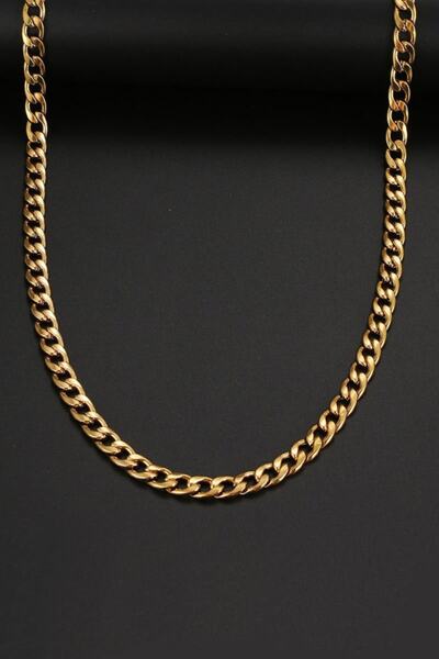 Bluem نموذج سلسلة صفراء للرجال - سلسلة رجالية مستوردة من الفولاذ المقاوم للتشويه A