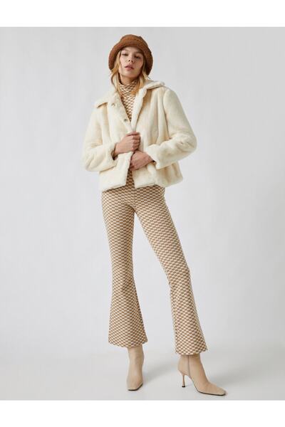 Koton Snap Plush Coat