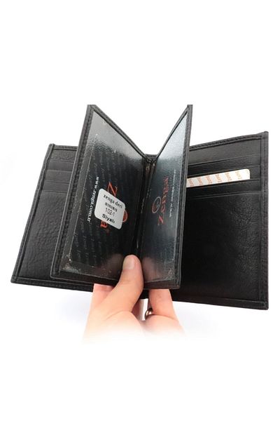 Zenga Genuine Calfskin Upright Men's Wallet