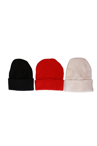 Çoraphane Beret Colorful 3 Pieces