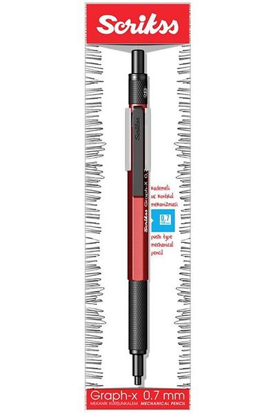 Scrikss Graph-x Red Metal 0.7 Versatile Pen