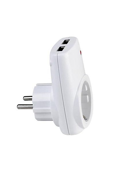 Horoz مقبس بمنفذ USB 2 مع حماية من التيار