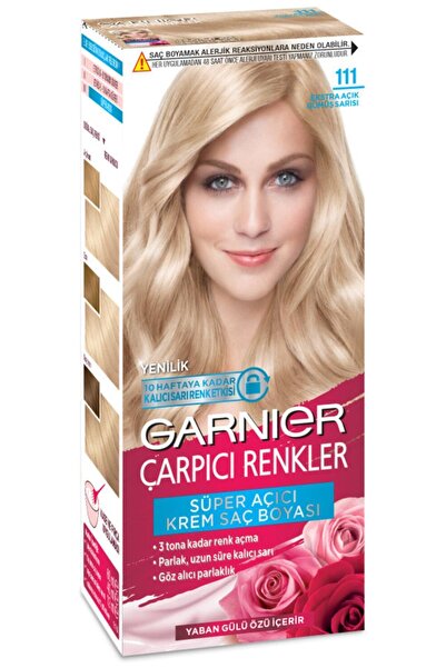Garnier Marka: Çarpıcı Renkler 111 Ekstra Açık Gümüş Sarısı Kategori: Saç Boyası