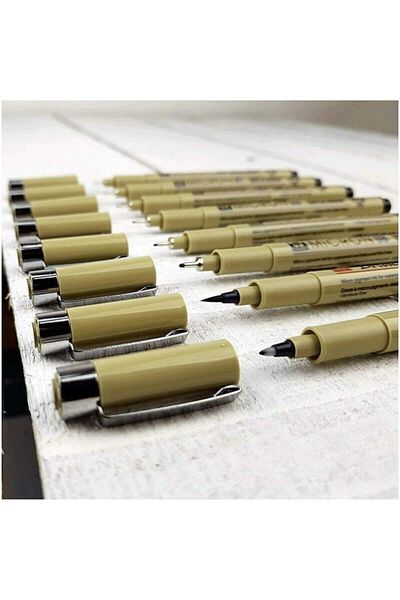 Sakura Pıgma Micron Technical Drawing Pen Set 6 Fineliner + 1 Brus