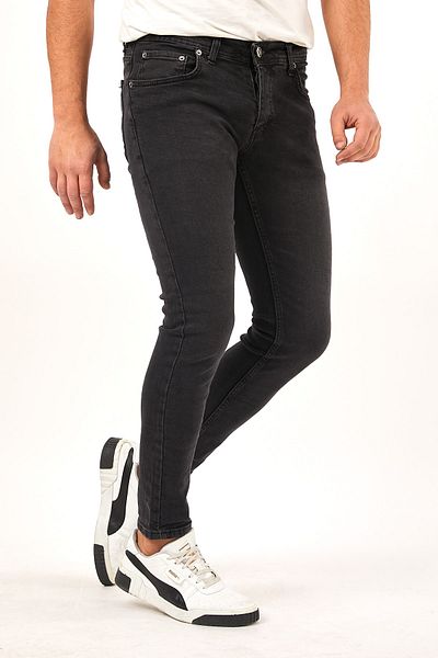 MODAMESTO Ανδρικό τζιν Anthracite Slim Fit Lycra Skinny Leg