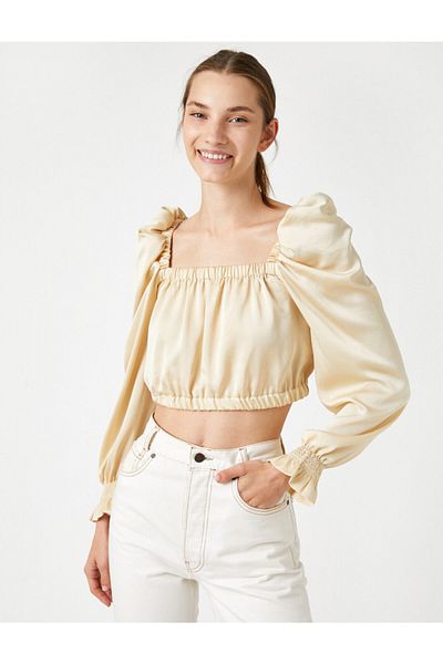Koton Damenbluse in Beige 0YAF60047FW