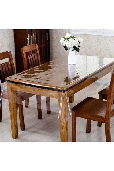 Apakay Transparent Pvc Thin Table Cloth Protector 0.15mm Thickness