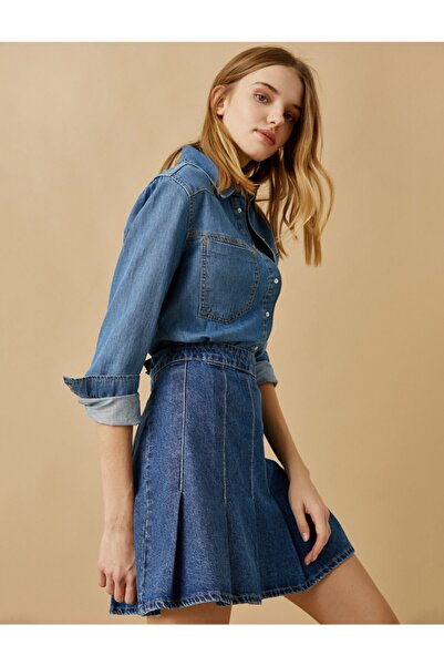 Koton Джинсовий гольф з довгим рукавом і кишенями