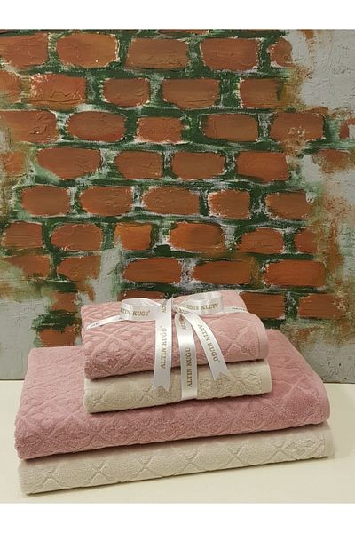 Özdilek Σετ πετσετών μπάνιου σε μπεζ Dusty Rose Tile