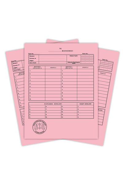 Kaya ملف محاماة المحكمة Icra باللون الوردي عالي الجودة 300 حزمة Offsetıddp300