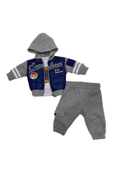 Moes Baby طقم معطف للأطفال الرضع باللون الأزرق الداكن من Moes Explorer مكون م...