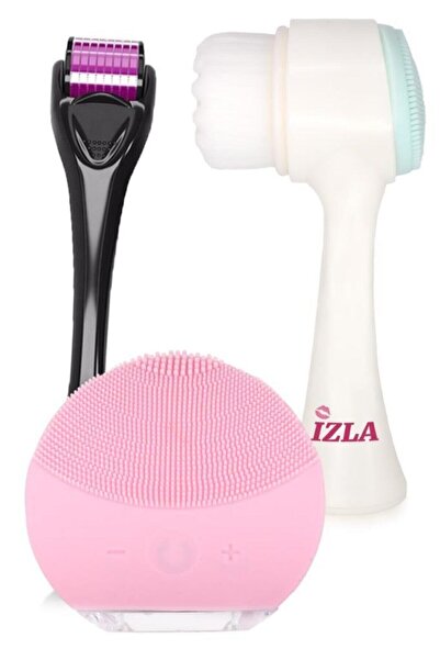 MUJGAN Dermaroller Vücut Yenileme Masaj Aleti 1 Mm + Cilt Temizleme Fırçası +...