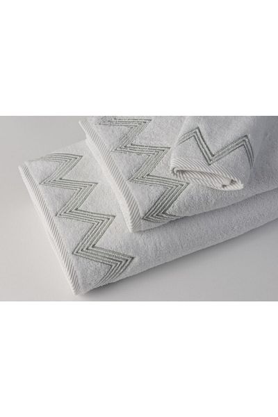 Gül Güler Zigzag Embroidered Hand Towel