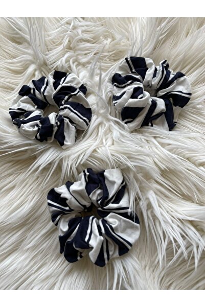 Donna Liberta Set of 3 Marine Sailor Themed Fabric Hair Rubber Buckles Toka011