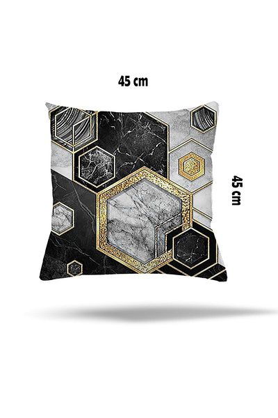 on the clouds Față de pernă cu fermoar ascuns cu model de marmură țestoasă geometrică Husă de pernă pentru scaun Husă de pernă