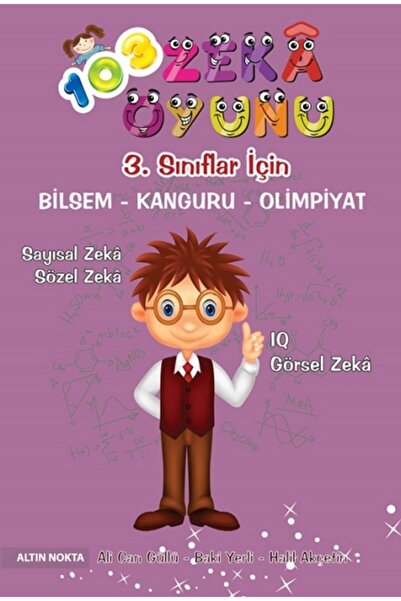altın nokta 3. Sınıf 103 Zeka Oyunu Bilsem - Kanguru - Olimpiyat Kitabı