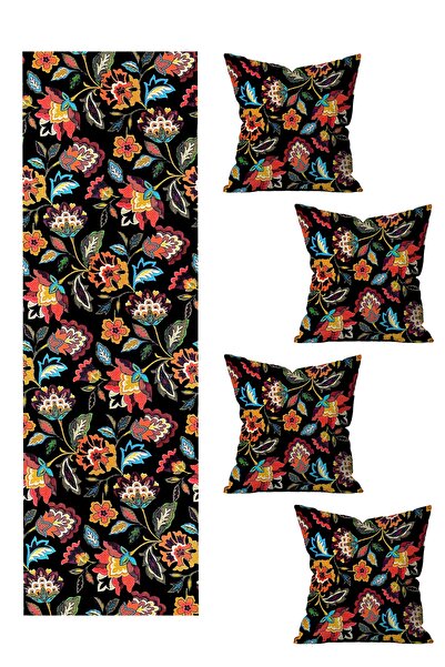 LadiesHome غطاء وسادة مطبوع على الوجهين بتصميم مخصص مكون من 5 قطع ومجموعة عداء