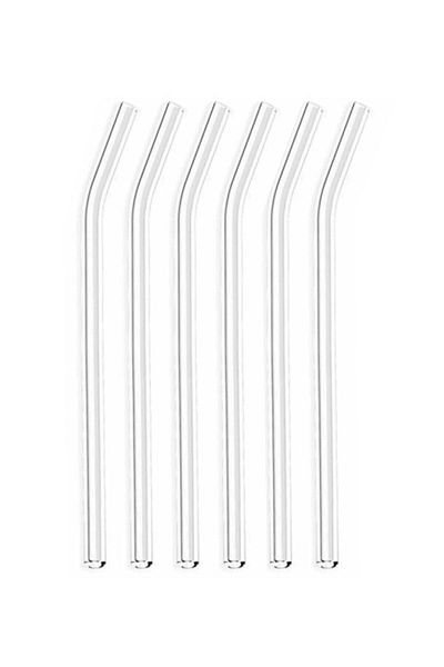 Go Aksesuar Set of 6 Transparent Curved Glass Pipettes