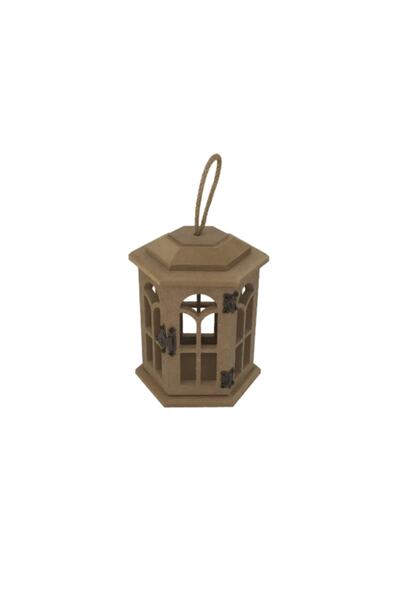 Genel Markalar Ahşap Ham Mdf Boyanabilir Küçük Boy Dekoratif Fener-şamdan-mum...