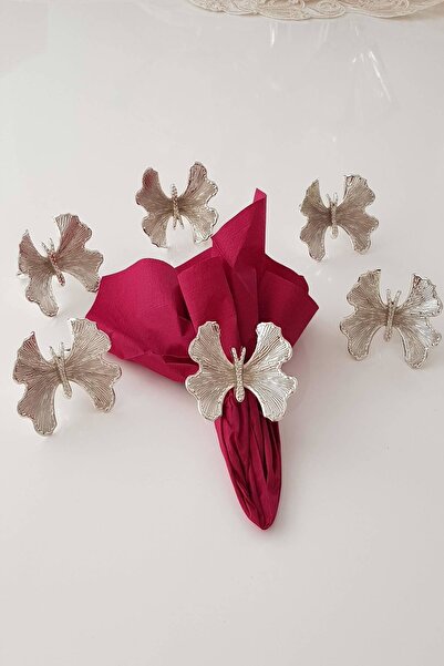 AlyaHomeAksesuar حلقة منديل بتفاصيل فراشة