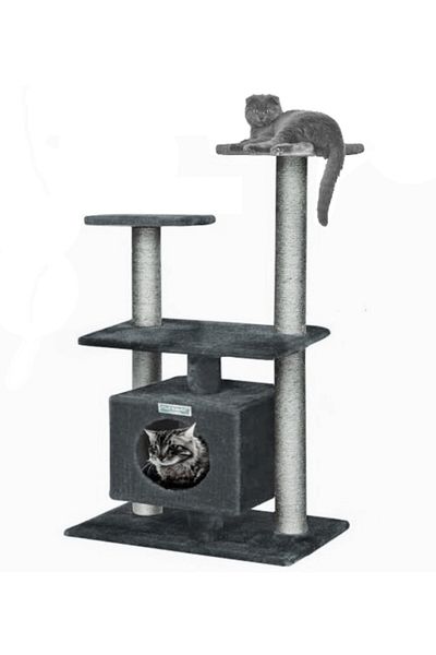 Turkuaz Tırmalama New Sculptor Tr427 - Tiered Cat House Scratching [Anthracite]